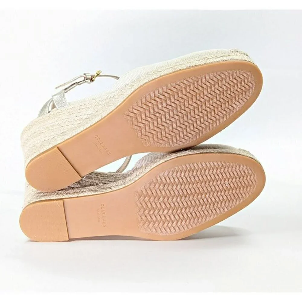 Cole Haan Cloudfeel Women's Espadrille Wedge Heels Linen Size 10 (MSRP $160)